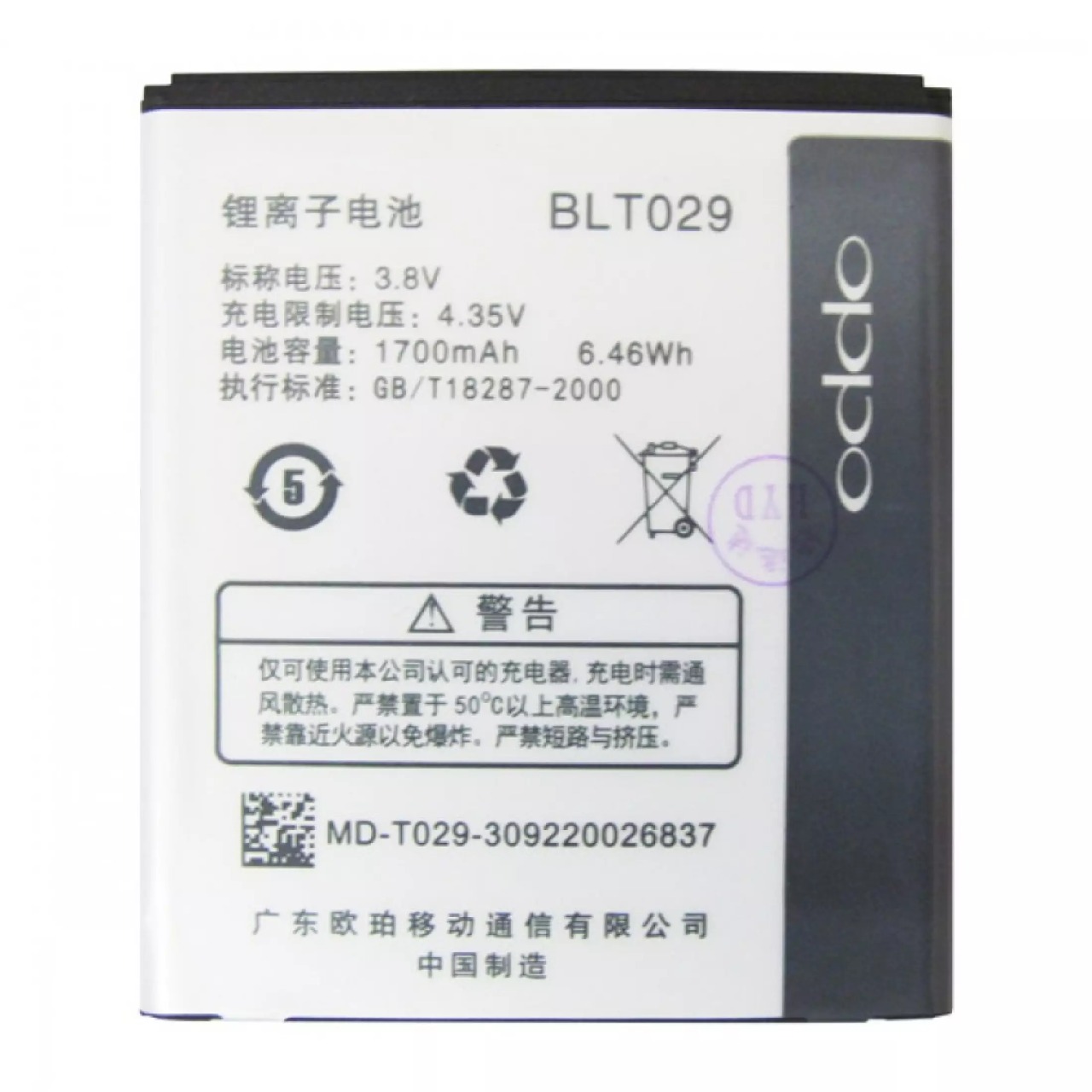BATTERY OPPO BLT029/MUSE/CLOVER/JOY/R821/R815/R1011